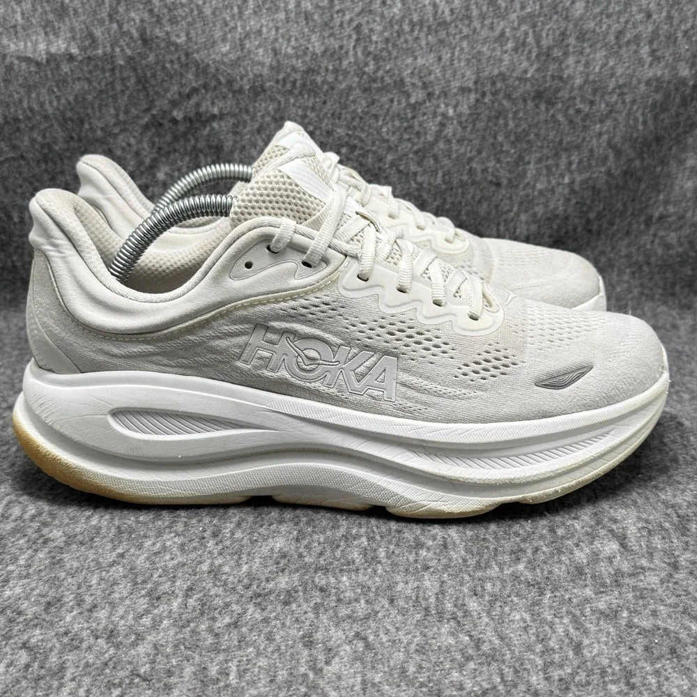 Hoka Bondi 9 Womens Size 10.5 White Max Cushion Running Shoes W BONDI 9